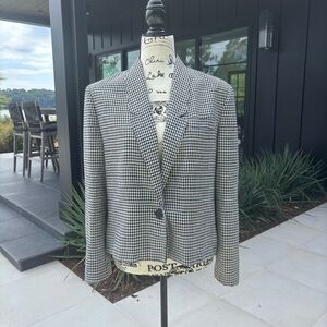 Vintage 90s Houndstooth Blazer – Setiage – Made in USA – Size 10